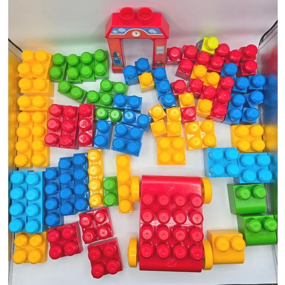 Mega Bloks First Builders Big Building Bag 8327 Multi Color Blocks 79 Pieces